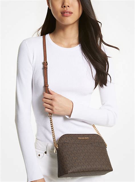 creme colored michael kors bag|Michael Kors dome crossbody bag.